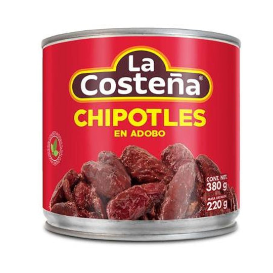 Chipotles en adobo la costeña de 380 g