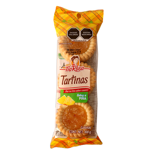 Tartinas sabor a piña 6 pzas Tia Rosa 100 G