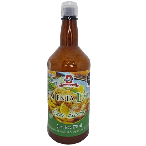 Sazonador pimienta limon finas hierbas liquido Oviedo 970 ml