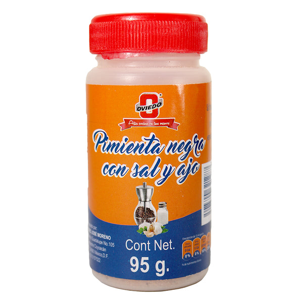 Sazonador pimienta negra con sal y ajo Oviedo 95 g