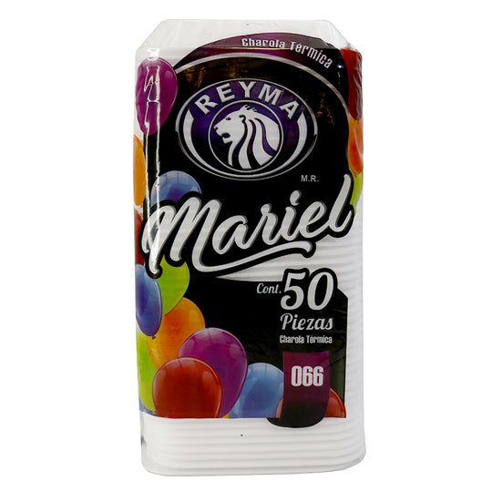 Charola chica  de unicel Mariel 066 50 pzs