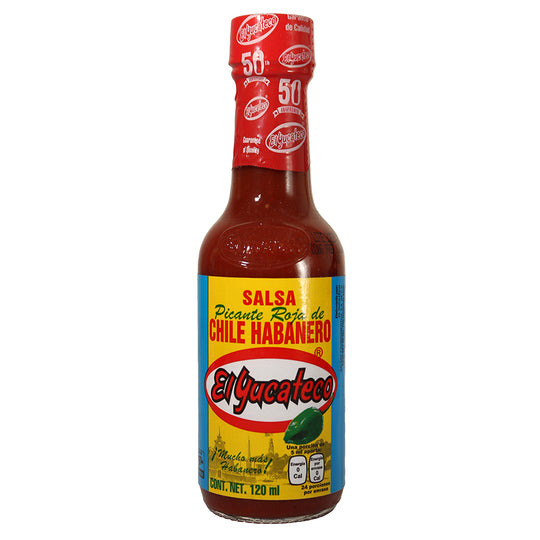 Salsa roja de chile habanero de 120 ml (El Yucateco)