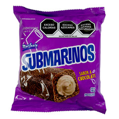 Submarinos sabor chocolate 3 pzas  de 105 g