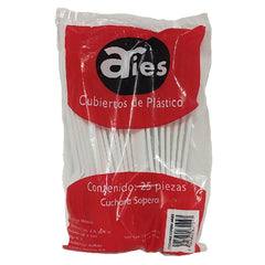 Cuchara Sopera de Plastico 25 piezas Aries