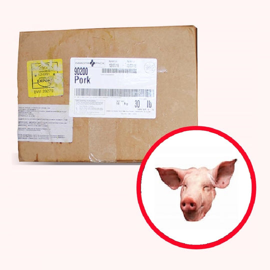 Cabeza de cerdo por caja