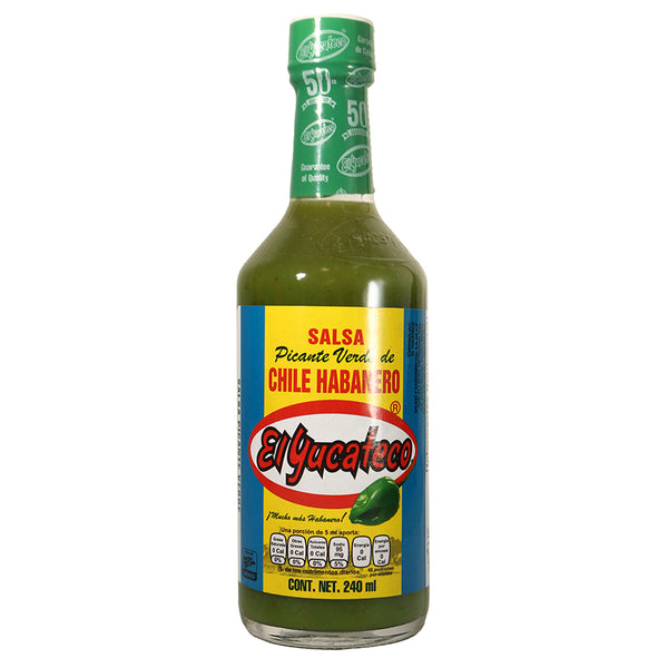 Salsa verde de chile habanero de 240 ml (El Yucateco)