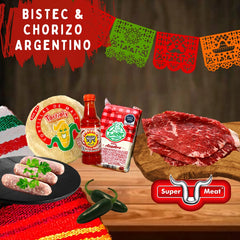 Paquete 3 Bistec para asar y Chorizo Argentino